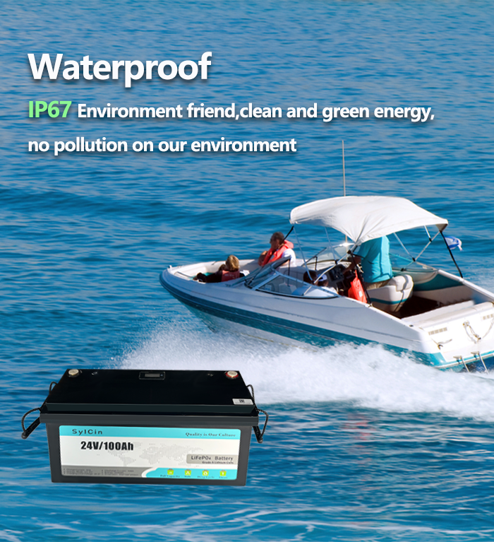 IP67 rating of 24V 100Ah forklift battery.